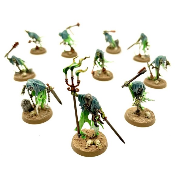 Nighthaunt Chainrasp Hordes 10 Painted Miniatures Ghost Age of Sigmar - Picture 1 of 8